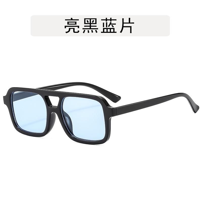 European American Style Sun Glasses for Women Square Shape Double Bridge Sunglasses Women Travelling Hiking Man Sunglass