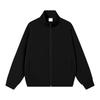 Men's Zip-Up Cardigan Jacket with Stand Collar and Paneled Design for Casual Wear