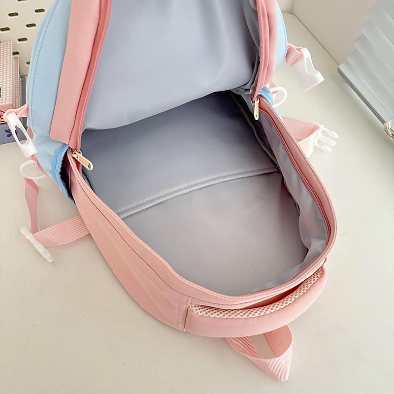 Student Schoolbag Women's Contrast Color Backpack Children's Backpack for Girls