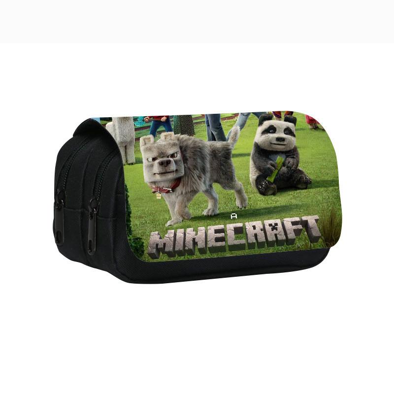 Minecraft Film Steve Henry Bedruckte Doppellagige Schüler-Schreibwarentasche Für Schüler Und Bürogebrauch