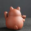 1 Pc Chinese Purple Clay Tea Pet Handmade Lucky Cat Animal Statue Ornaments Sculpture Tea Figurine Decoration Household Tea Set