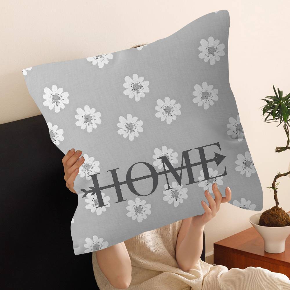 Flower Love Pattern Cushion Cover Car Throw Pillow Case For Sofa Car Christmas Gift 40x40cm 45x45cm