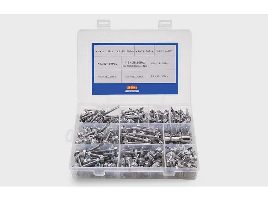410 Stainless Steel Hex Drill & Dovetail Screw Set for Color Steel Tile