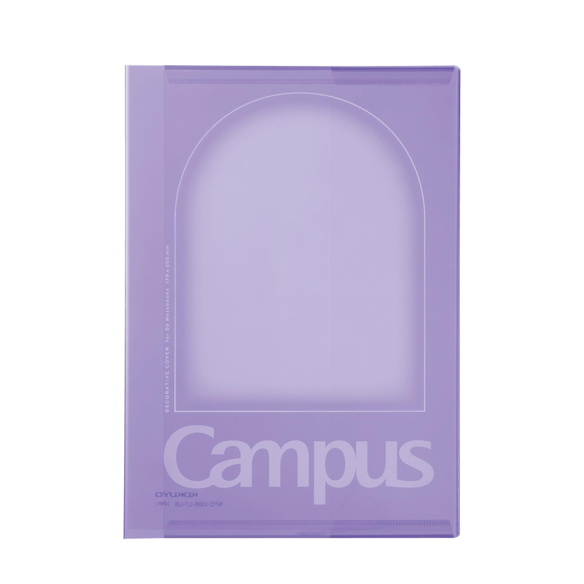 KOKUYO Campus Clear Notebook Cover with Customizable Cover Positive Relaxing B5 Size Twilight Purple - & - - NTC-CB5-L1-LV