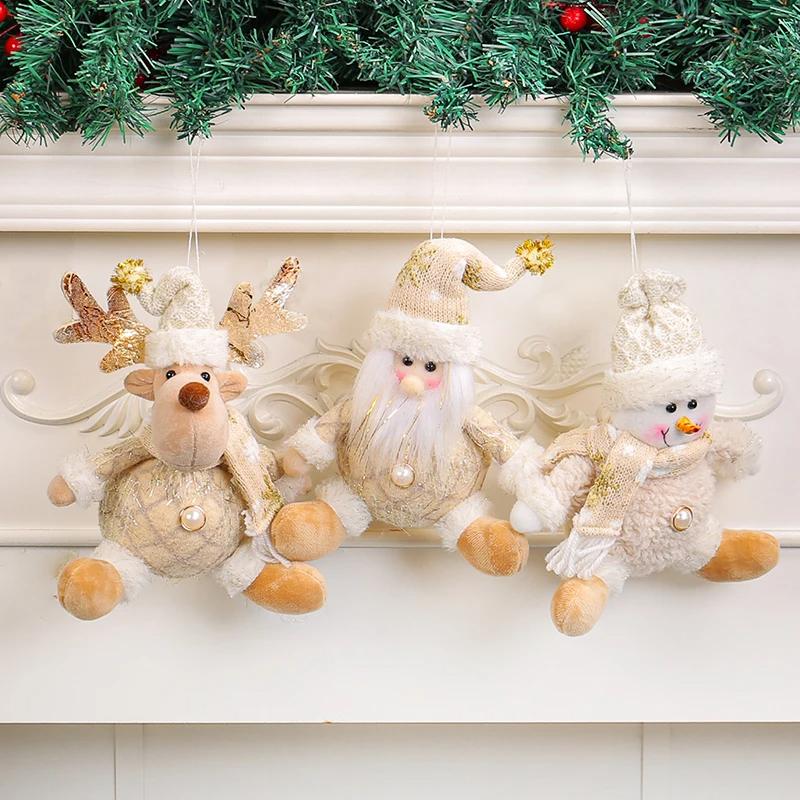 New Creative Christmas Decorations Ski Santa Reindeer Snowman Dolls For Home Holiday Party Decorations Christmas Gifts