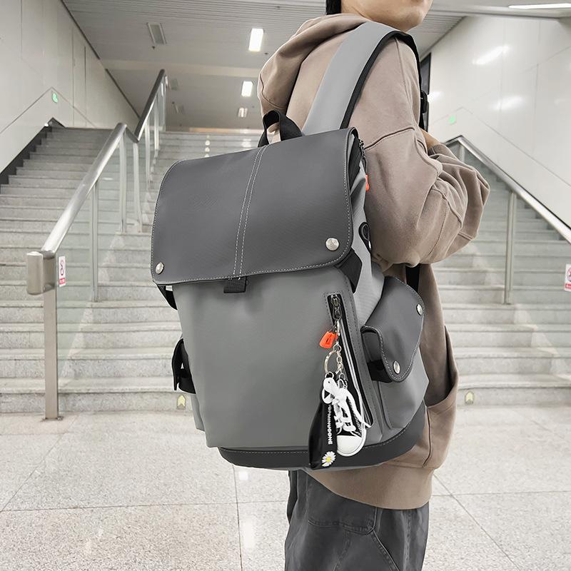 New Backpack Male Hipster Large Capacity Waterproof Computer Travel Backpack Junior High School Students Bag.