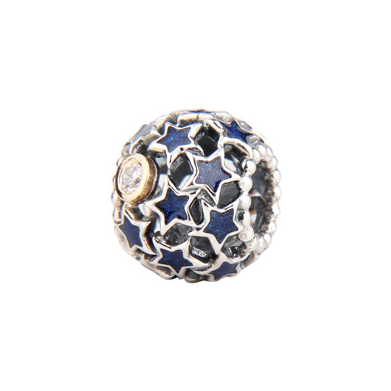 Pandora Hollow stars, fashionable, exquisite and versatile, 14k gold jewelry accessories, same style for men and women, couple style 791371CZ