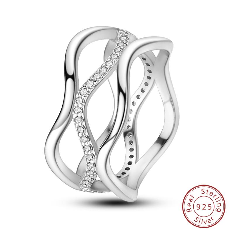 925 Silver Heart Shaped Infinite Minimalist Rings Hollow Celtic Knot Rings For Women Elegant Engagement Wedding Jewelry