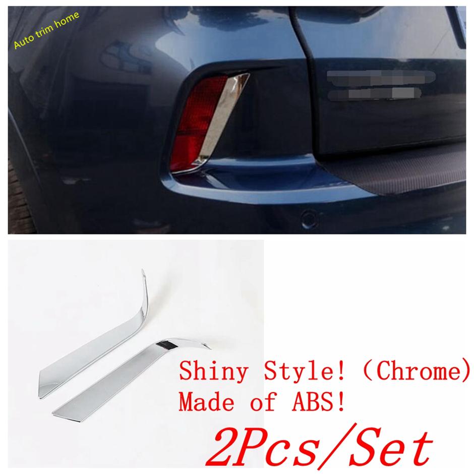 ABS Chrome Rear Tail Bumper Fog Light Lamp Eyelid Eyebrow Decoration Strips Cover Trim Fit For Ford Escape / Kuga - 2025 Chrome