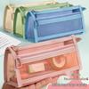 3D Double-Layer Transparent Mesh Pencil Case: Large-Capacity Exam and Student-Specific Stationery Bag