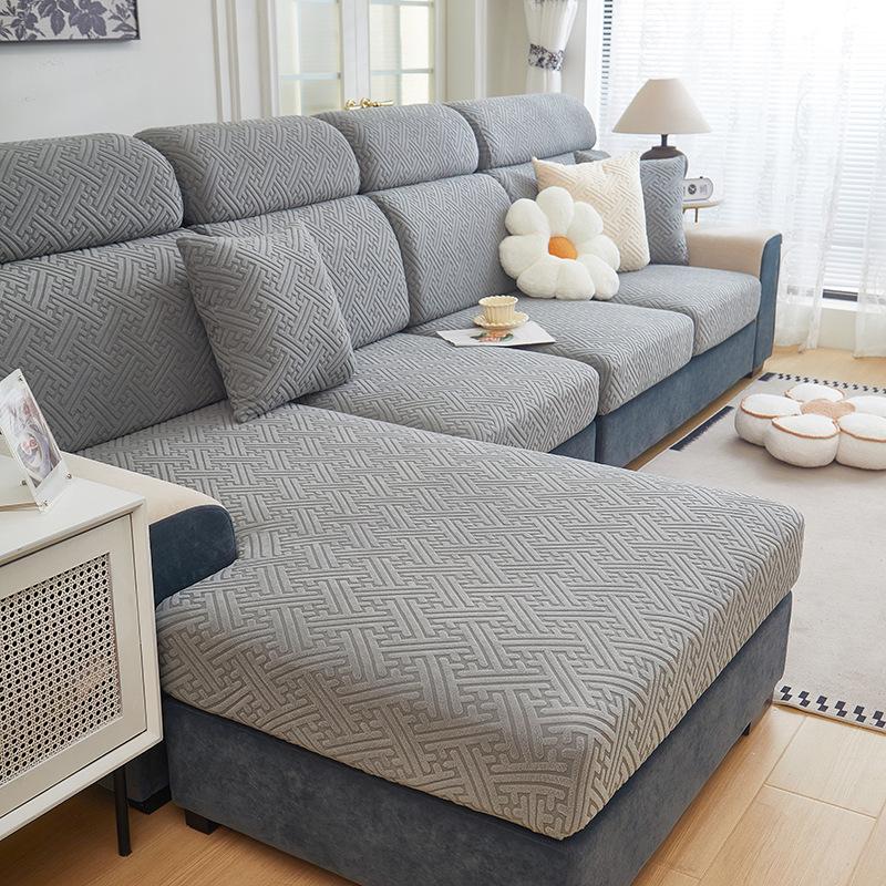 1Pc Jacquard Sofa Slipcover Non-Slip Dustproof Sofa Couch Cover Furniture Protector For Bedroom Office Living Room Home Decor