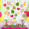 Set di 30 Spirali Frutta da Appendere per Feste Spirali a Tema Frutta Decorazioni Frutta Vivaci per Celebrazioni di Bambini