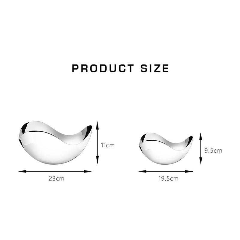 Stainless Steel Fruit Bowl Luxury Large Nuts Food Plate Living Room Kitchen Fruit Bowls Simple Nordic Petal Tray Home Decoration