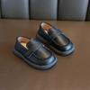 Korean Style Kids Soft Sole Slip On Casual Leather Loafer Shoes