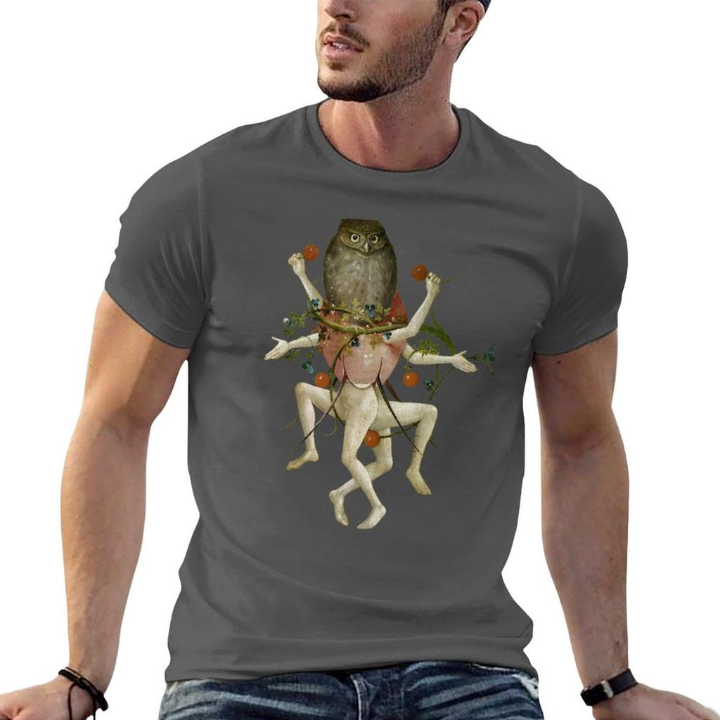Hieronymus Bosch Dancing Owl Tshirt Plus Size Loose Fit Tshirt