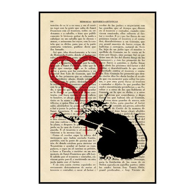 Banksy Balloon Girl Graffiti Poster Disappearing Five Rings Mural Retro Decorative Paintings Wall Art Prints Modern Home Decor