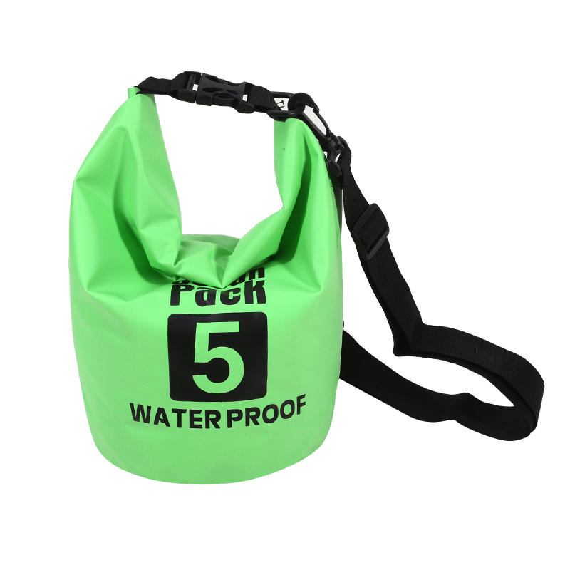 

5L Heavey-Duty PVC Waterproof Dry Bag Sack Outdoor Floating Bucket Bag for Kayaking/Boating Fishing Rafting Swimming 5L зелений