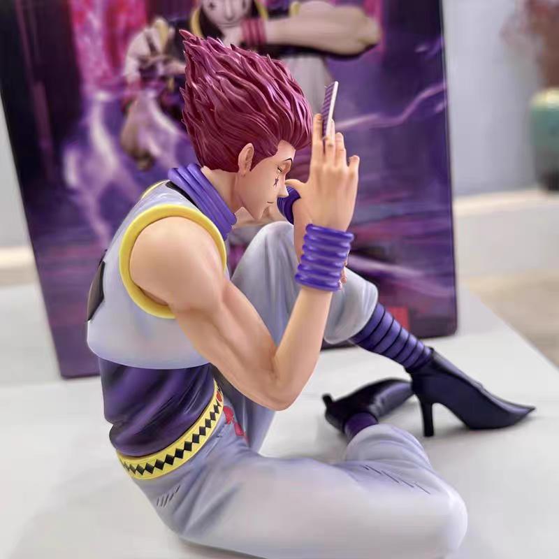 Hunter X Hunter Seated Hisoka Figure, GK Statue, Anime Trendy Toy Model, Computer Case, Desktop Ornament