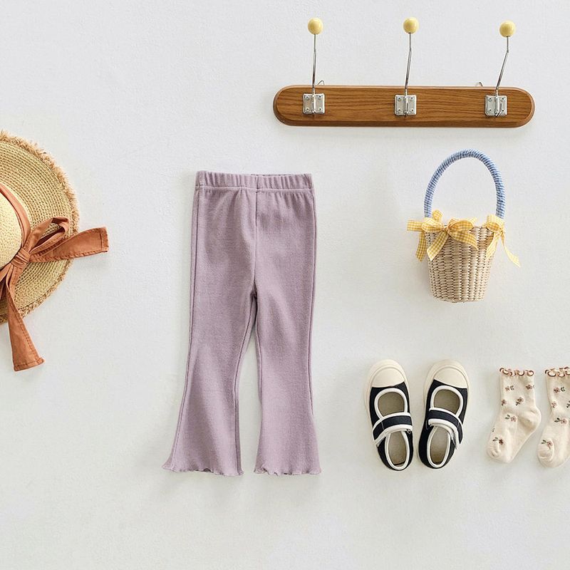 European and American Style Children's Pants, Girls' Flared Pants, Autumn Casual Lace Pants, Autumn Korean Style Slim Pants, Toddler Pants