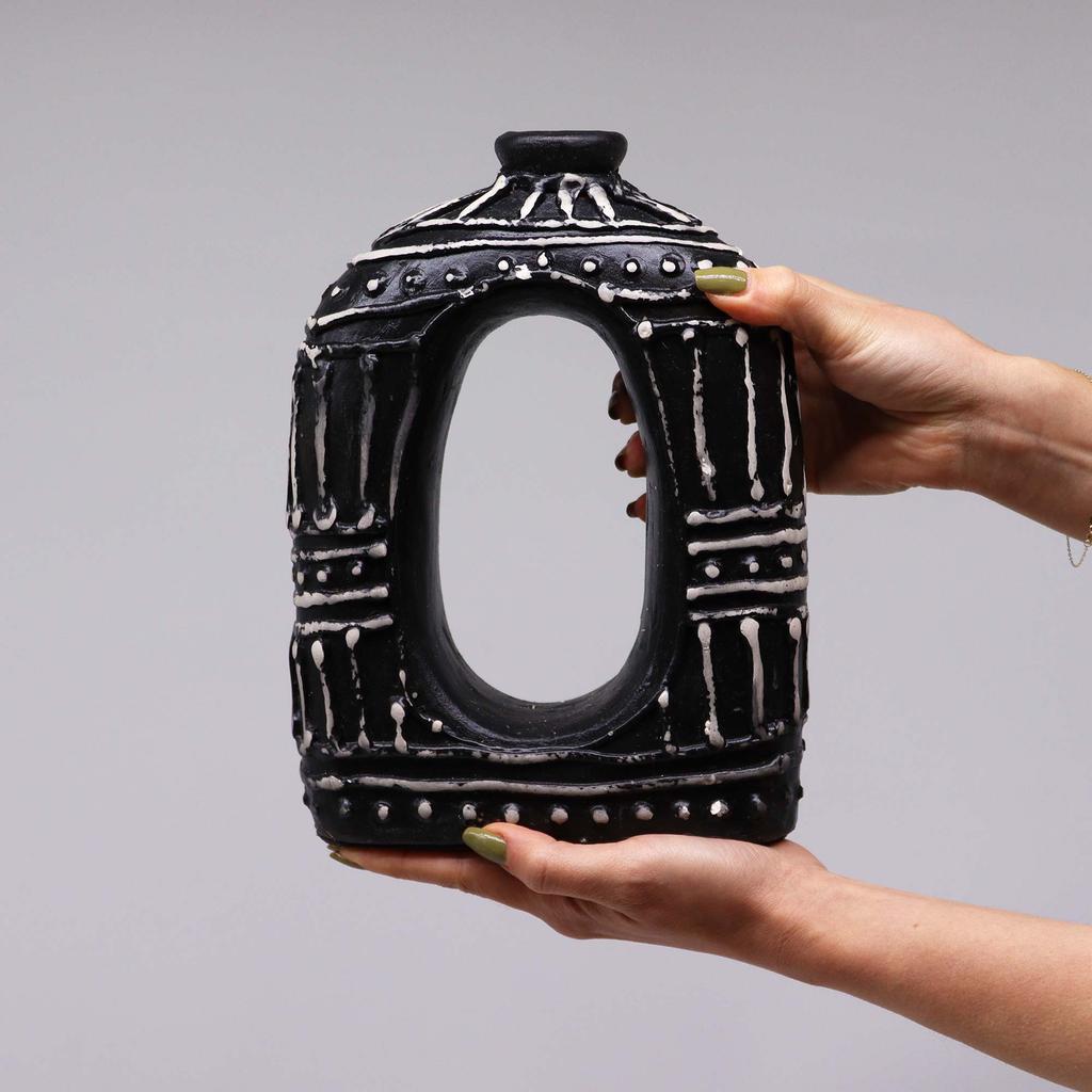 Wazon Pączek Owalny Czekoladowy Brąz 23cm