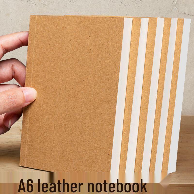 

Thickened Kraft Paper Notebook - 256 Pages, B5 Blank, A6 Memo Pad, A5 Lined & Grid Lined 128 Pages
