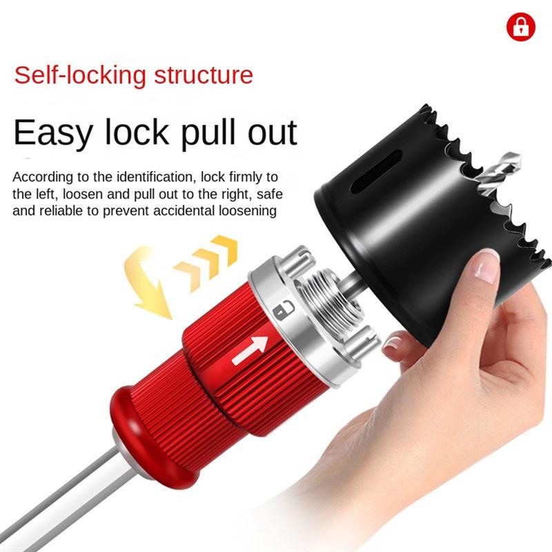 Woodworking Hole Opener Quick Stripping Pipe Self-Locking Extensions Rod Woodworking Hole Opener Connecting Rod