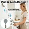 1/2/4Pcs Retractable Towel Rack Automatic Rebound No Drilling Self-Adhesive Wall-Mounted Hand Towel Holder With Strong Clips