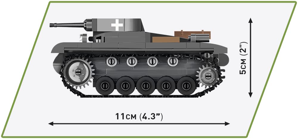 COBI Blocks German Tank Panzer PANZER II 250 Pieces IN Compatible with Lego AUSF.A 1/48 [MADE EU] #2718