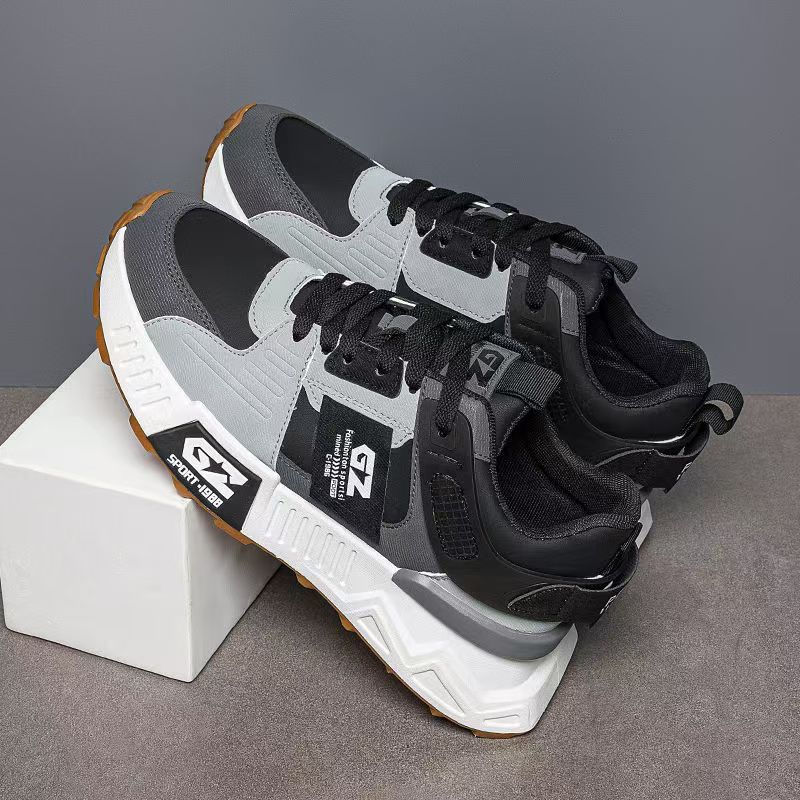 

Мужская обувь новая 2025 осень и зима студенческая беговая спортивная трендовая универсальная и взрывная повседневная обувь мужская обувь на платформе обувь папы 39 чёрный