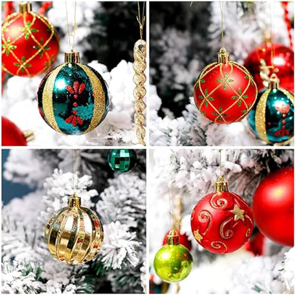 Christmas Ball Christmas Decoration Ball Shatterproof Christmas Tree Decoration Ball Christmas Ball Ornaments HolidayWedding Home Party Decoration