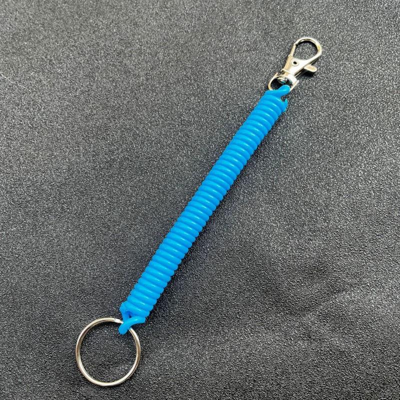 Sofort lieferbar Einziehbarer Anti-Verlust Kunststoff Feder Schlüsselanhänger & Kartenhalter Lanyard