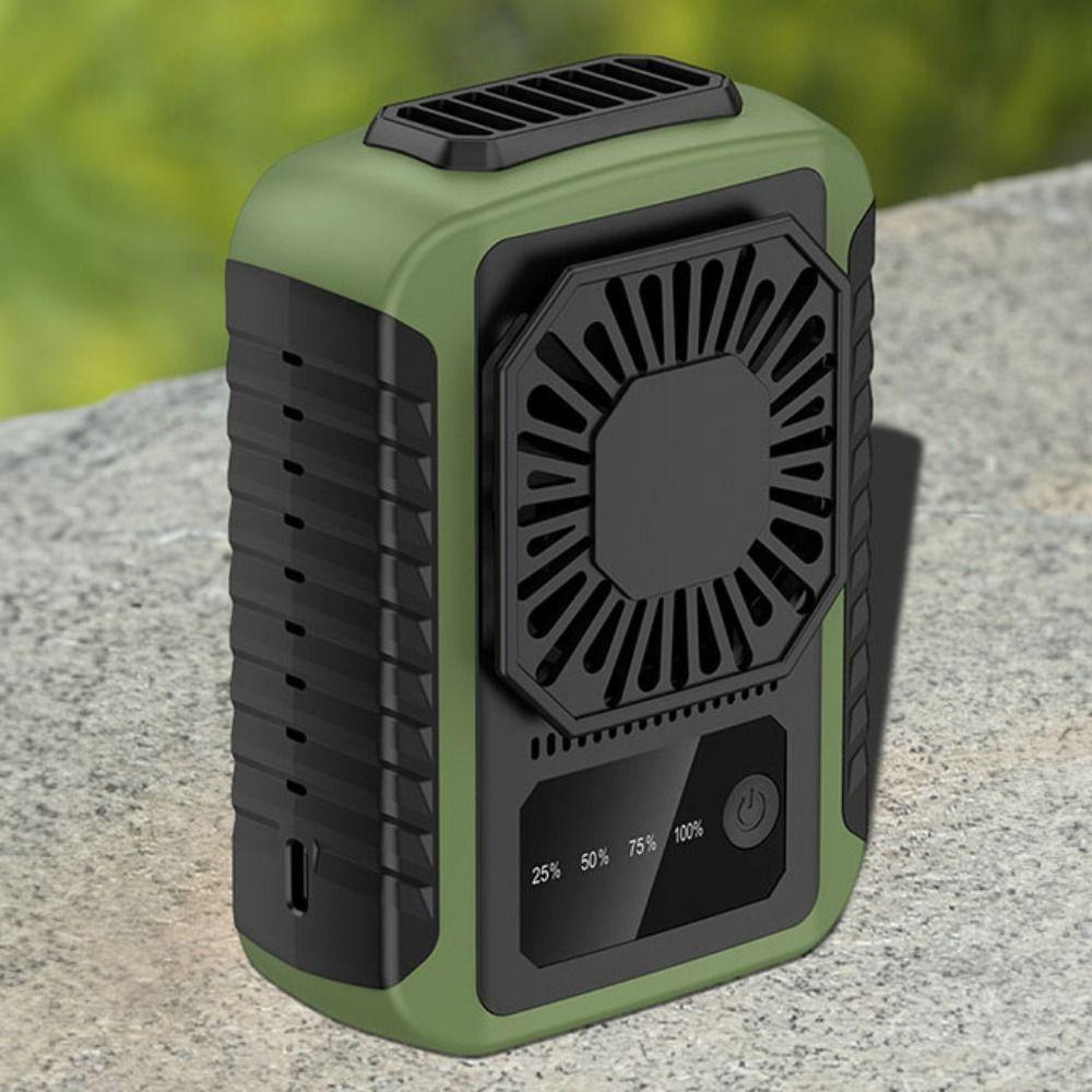 Handheld Waist Clip Fan Adjustable Speed Quiet Wearable Electric Fan Hiking Camping