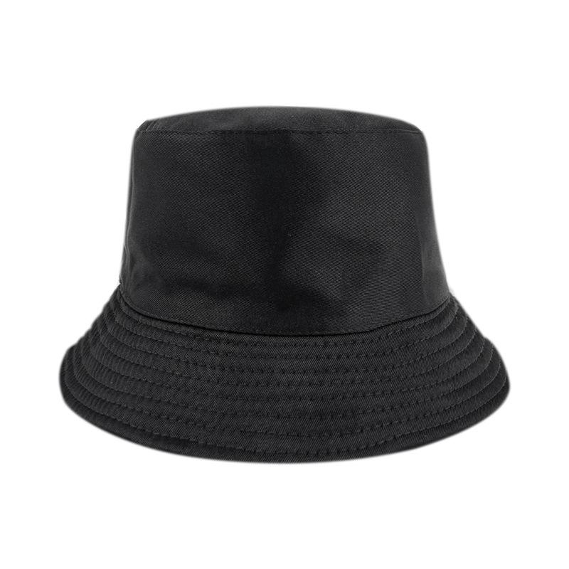 Pure cotton high quality double-sided fisherman hat Korean version face slim basin hat sun protection bucket hat embroidery