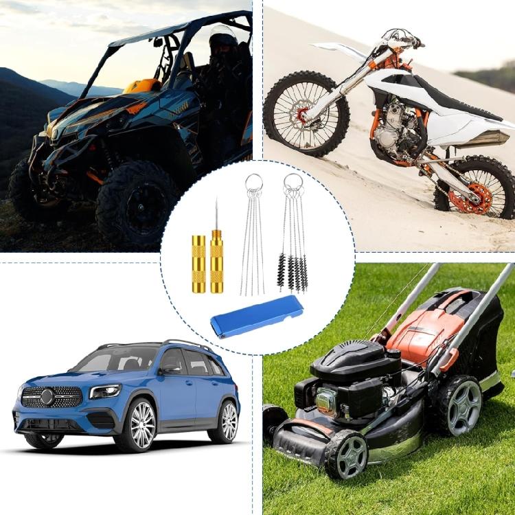 Carburetor Cleaning Tool Carbon Dirt Jet Remove Brushes Needle Carb Jet Cleaner