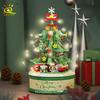 Non-Toxic Children Christmas Tree Santa Claus Mini Music Box Model Micro Bricks Building Block Diy Bricks Toys For Adult Gift