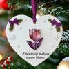 Yousheng Heartfelt Inspirations Christmas Ornament Shell Reindeer Dragonfly Paw Feather Tulip Xmas Tree Hanging Heart Shape Decoration Holiday Party