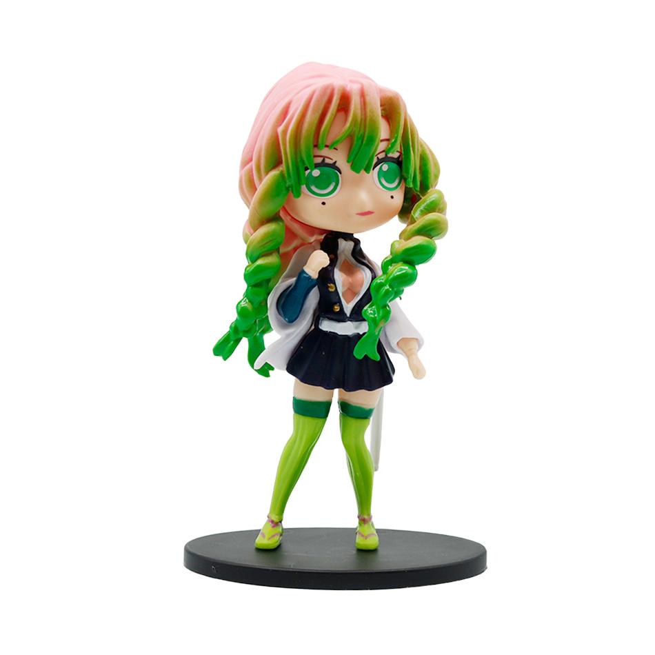 8Pcs Anime Demon Slayer Figure Doll Toy Nezuko Tanjirou Zenitsu Inosuke Kyoujurou Shinobu Giyuu Q Version Model Toy Kids Gifts