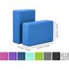 Exerz Yoga Bricks-high Density Yoga Blocks 2pk - Comfortable, Non-slip Fitness Foam Blocks - Blue