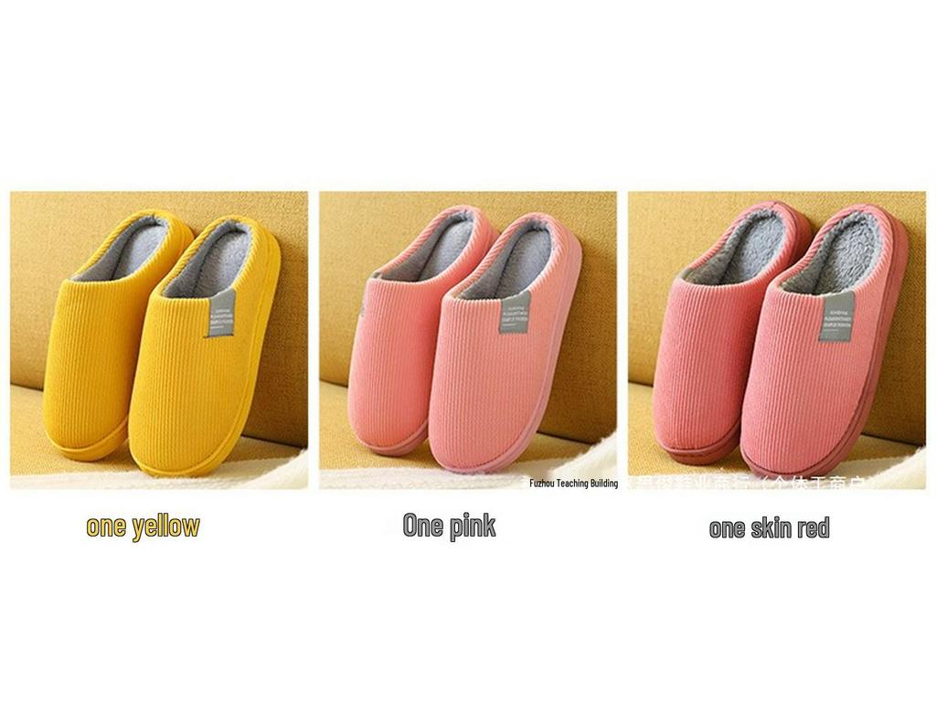 Unisex Non-Slip Warm Cotton Slippers for Home and Office - Winter Collection