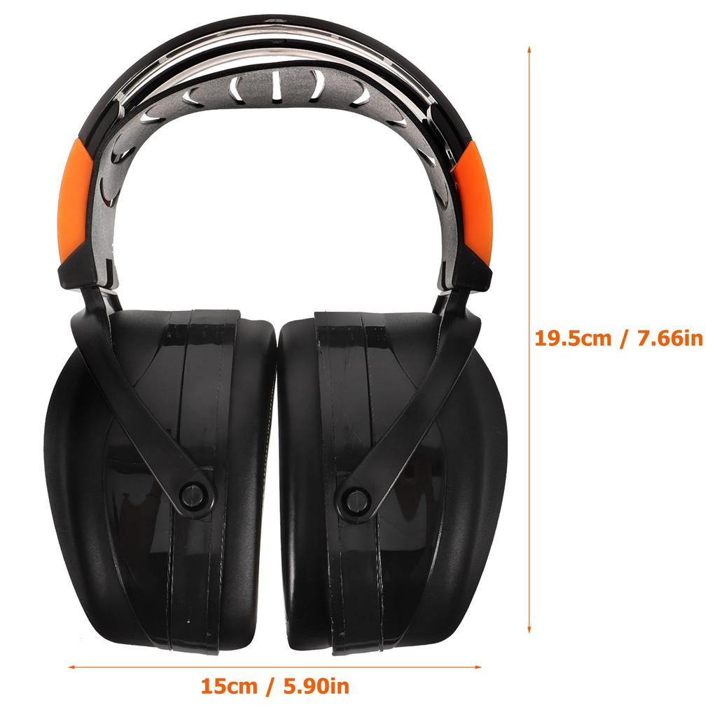 Adjustable Noise Canceling Headphones Soundproof Ear Protection Blocking Sleep Hearing Safety Black Earmuffs For Working