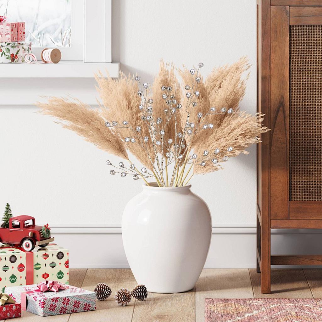 Weihnachtsdekorationen Künstliche Beerenäste für Weihnachten Künstliche Beerenzweige Weihnachts-Acrylperlen-Stecker Hochzeitsfeier-Dekoration