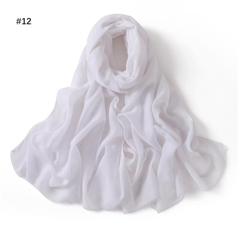 New Fashion Women Ramadan Muslim Hijab Cotton and Linen Soft Autumn and Winter Solid Color Islam Scarf Headscarf Shawl