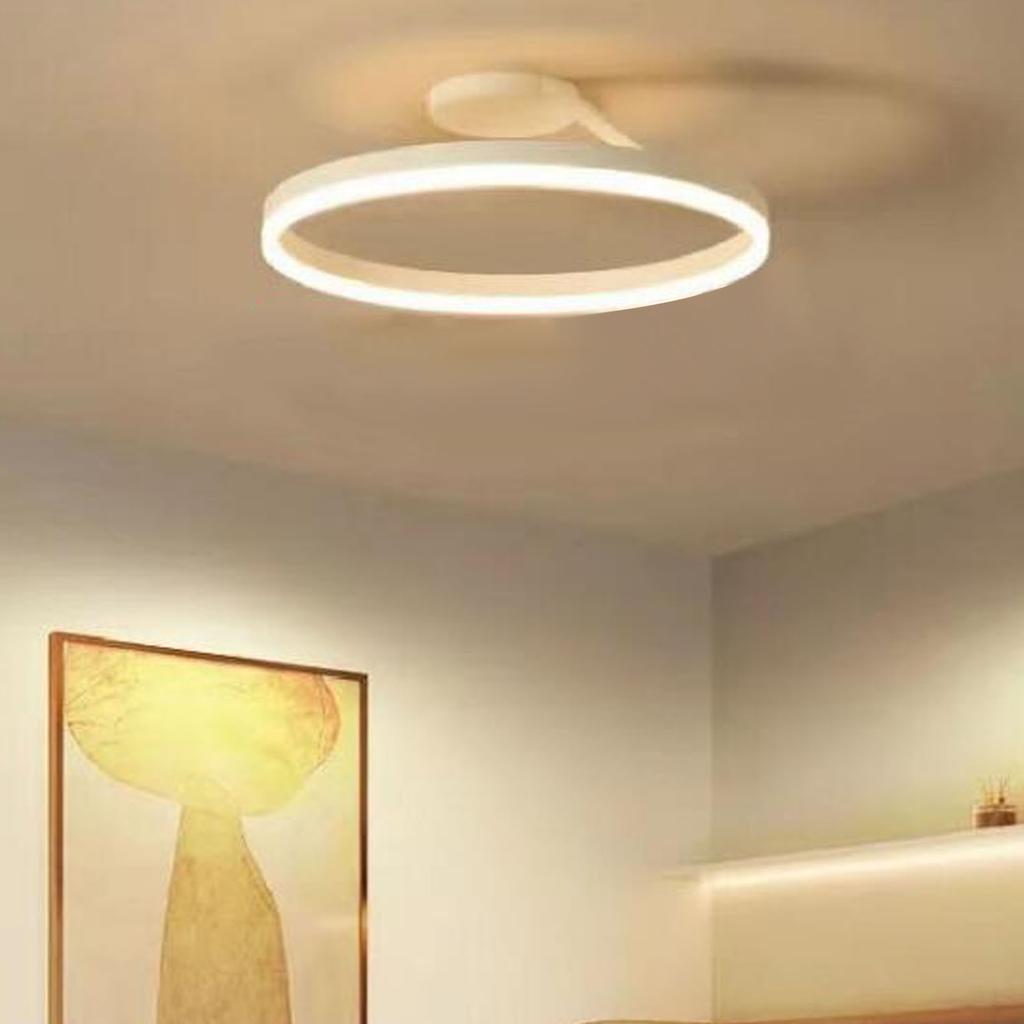 LED Ceiling Light Modern Round Dimmable Flush Mount Ceiling Light Fixture with Remote Control APP for Living Room Home