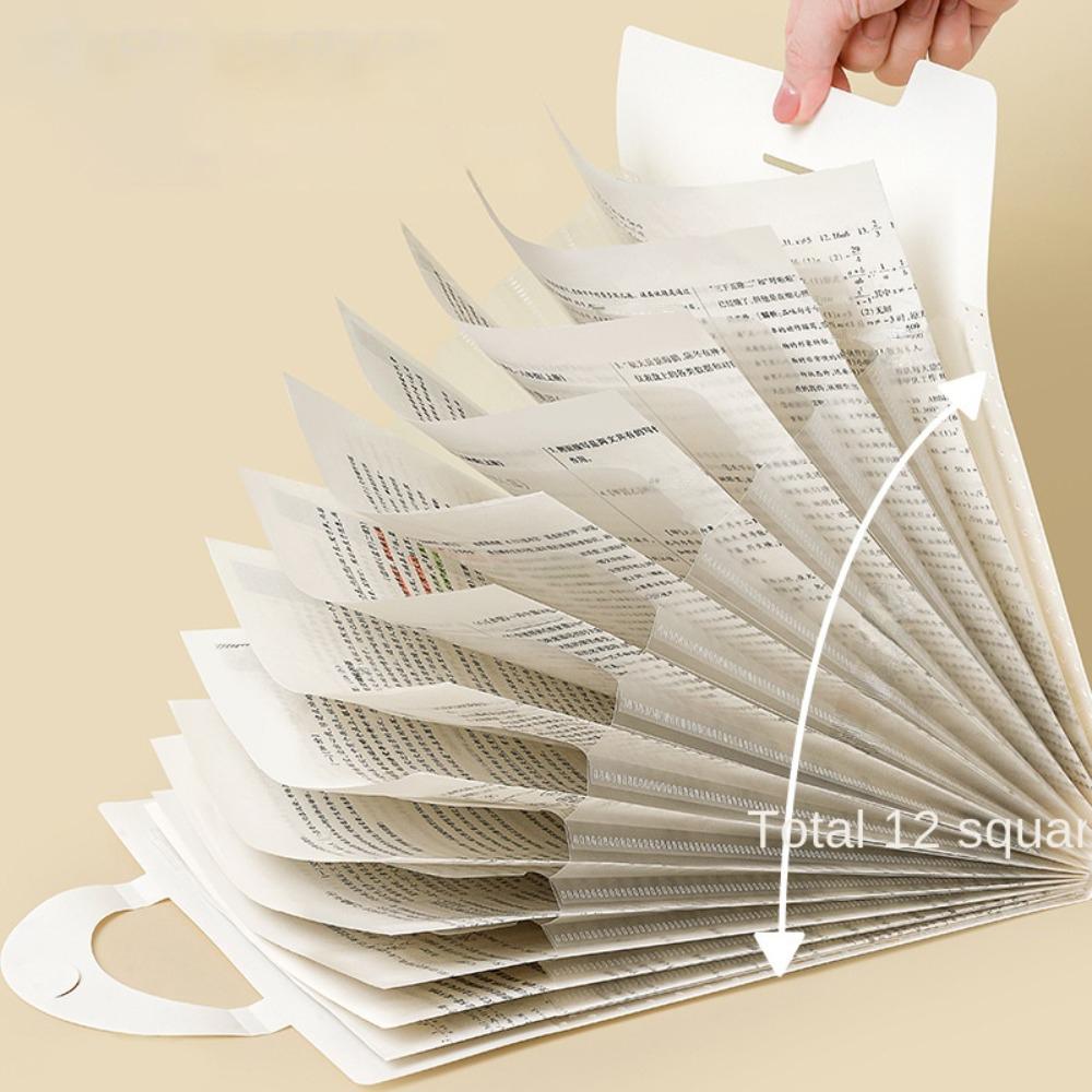 PP Document Storage Pouch Large Capacity Data Storage Bag Vertical Folder  School Office Supplies