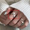 925 Sterling Silver Jewelry Simple Double Heart Geometric Rings for Women Wedding Party Jewelry For Girls Friend Gift