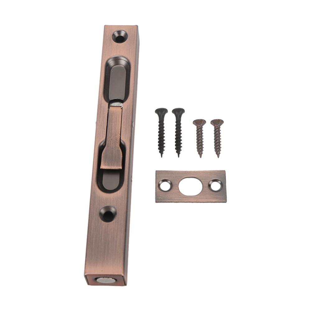 Stainless Steel Slide Latch Lock 6 Inch Flush Bolt Latch Security Door Slide Bolt Cabinet
