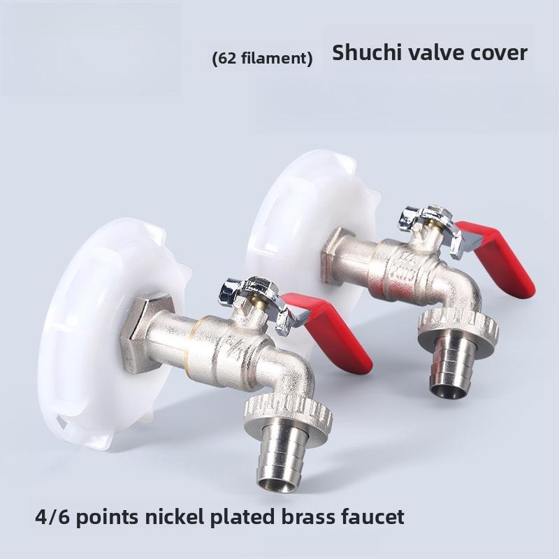 1/2 Inch Brass Garden Irrigation Faucet Water Tap Single Outlet Valve for IBC Tank Antifreeze Outdoor Balcony Garden Accessories