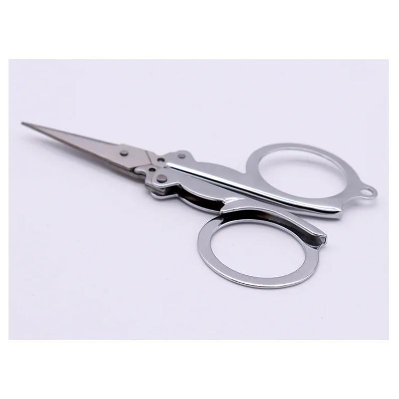 Fishing Shears Stainless Steel Folding Portable Travel Household Mini Scissors Fishing Small Eyebrow Scissors Foldable Thread Clipper
