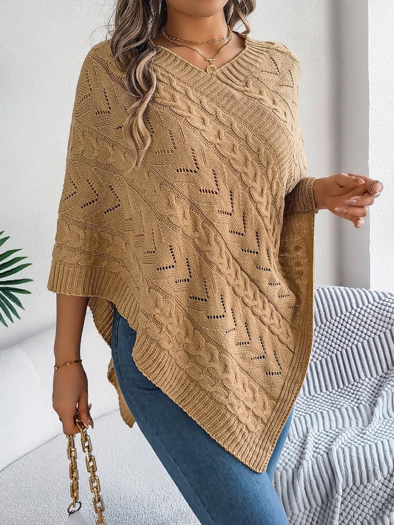 Autumn Winter Loose Knit Cable Knit Cardigan Coat for Women