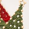 Holiday Tree Fiber Craft Set for 2 Hanging Projects with Soft Cotton Cord, Wooden Star Toppers, Beads and Dowels